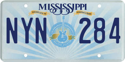 MS license plate NYN284