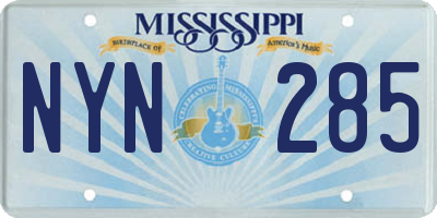 MS license plate NYN285