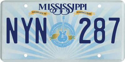 MS license plate NYN287