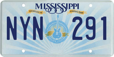 MS license plate NYN291