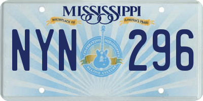 MS license plate NYN296