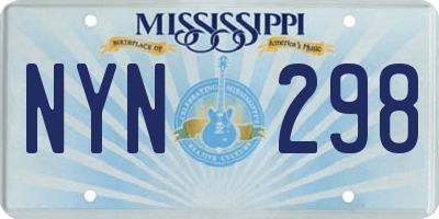 MS license plate NYN298
