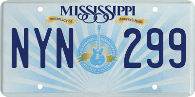 MS license plate NYN299