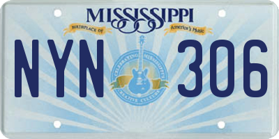 MS license plate NYN306