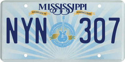 MS license plate NYN307