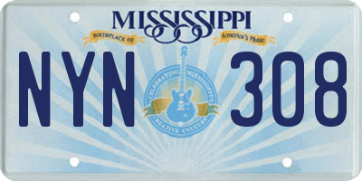 MS license plate NYN308