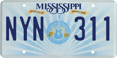 MS license plate NYN311