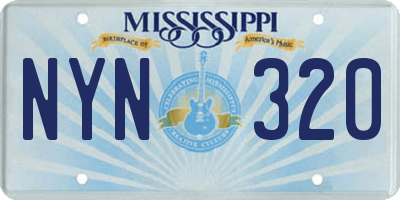 MS license plate NYN320
