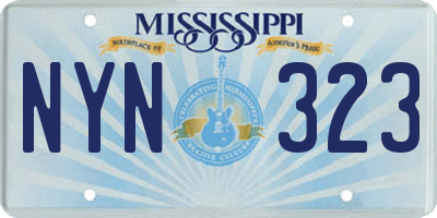 MS license plate NYN323