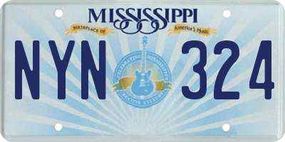 MS license plate NYN324