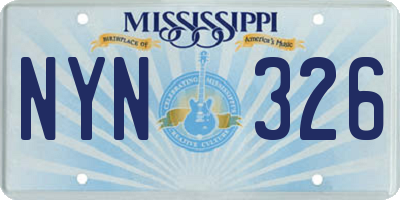 MS license plate NYN326