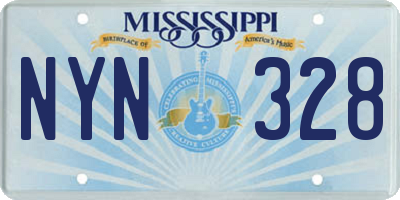MS license plate NYN328