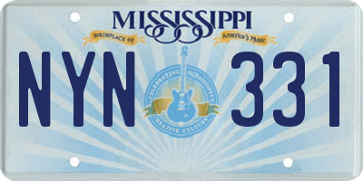 MS license plate NYN331