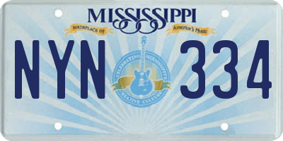 MS license plate NYN334