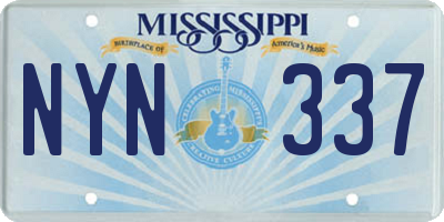MS license plate NYN337