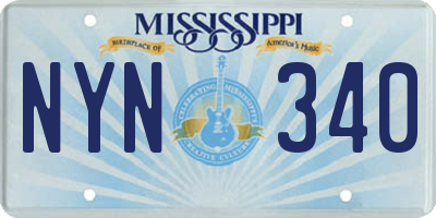 MS license plate NYN340
