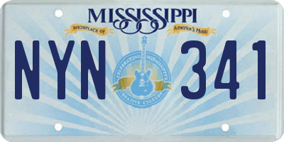 MS license plate NYN341