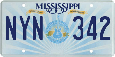 MS license plate NYN342
