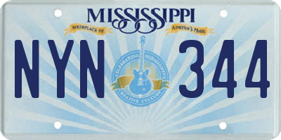 MS license plate NYN344