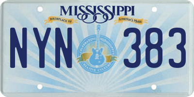 MS license plate NYN383