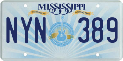 MS license plate NYN389