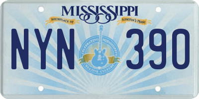 MS license plate NYN390