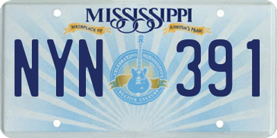 MS license plate NYN391