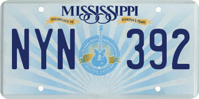 MS license plate NYN392