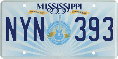 MS license plate NYN393