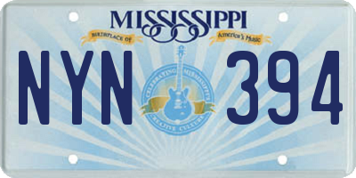 MS license plate NYN394