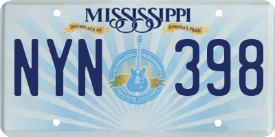 MS license plate NYN398