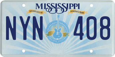 MS license plate NYN408