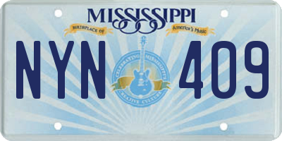 MS license plate NYN409
