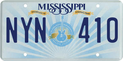 MS license plate NYN410
