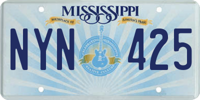 MS license plate NYN425