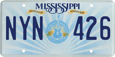 MS license plate NYN426
