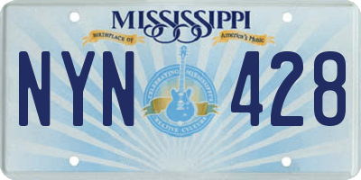 MS license plate NYN428