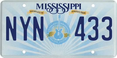 MS license plate NYN433