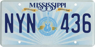 MS license plate NYN436