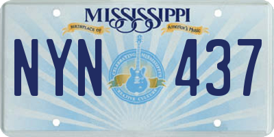 MS license plate NYN437