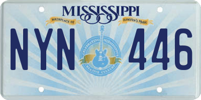 MS license plate NYN446
