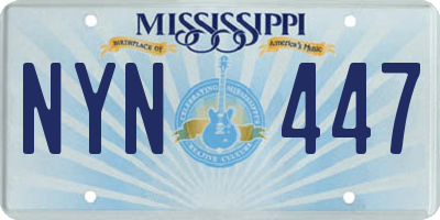 MS license plate NYN447