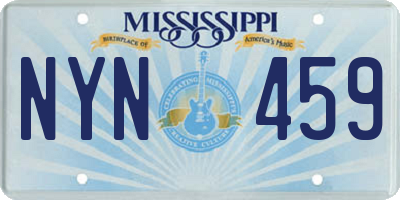 MS license plate NYN459