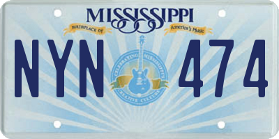 MS license plate NYN474