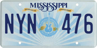 MS license plate NYN476