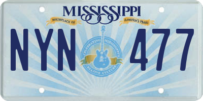 MS license plate NYN477