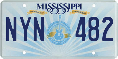 MS license plate NYN482