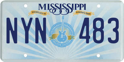 MS license plate NYN483