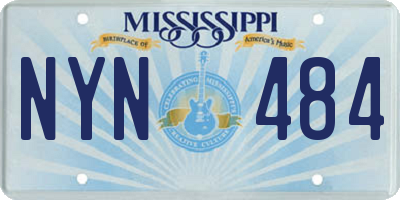 MS license plate NYN484