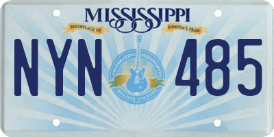 MS license plate NYN485